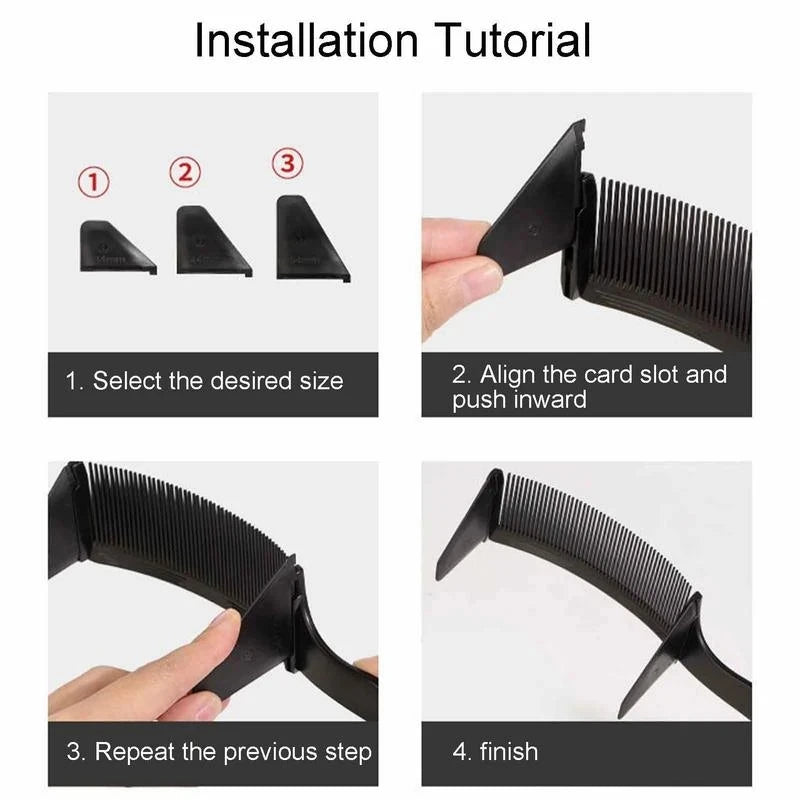 Barber Flat Top Haircut Comb Curved Hair Clipping Cutting Arced Comb Professional Hair Cutting Curved Positioning Comb
