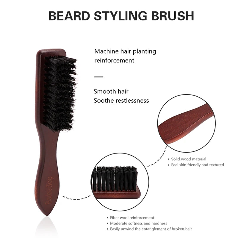cepillo de barbero de madera