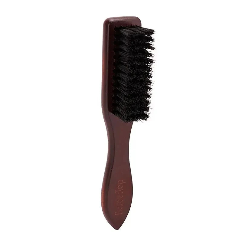 BarberTop Wooden Handle Boar Bristle Cleaning Brush Hairdressing Soft Beard Cleaning Brush Men Barber Beard Shaving Tool