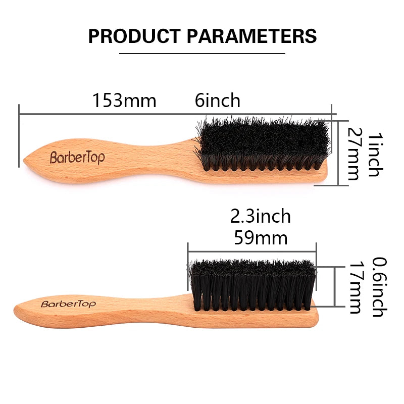 cepillo de barbero de madera