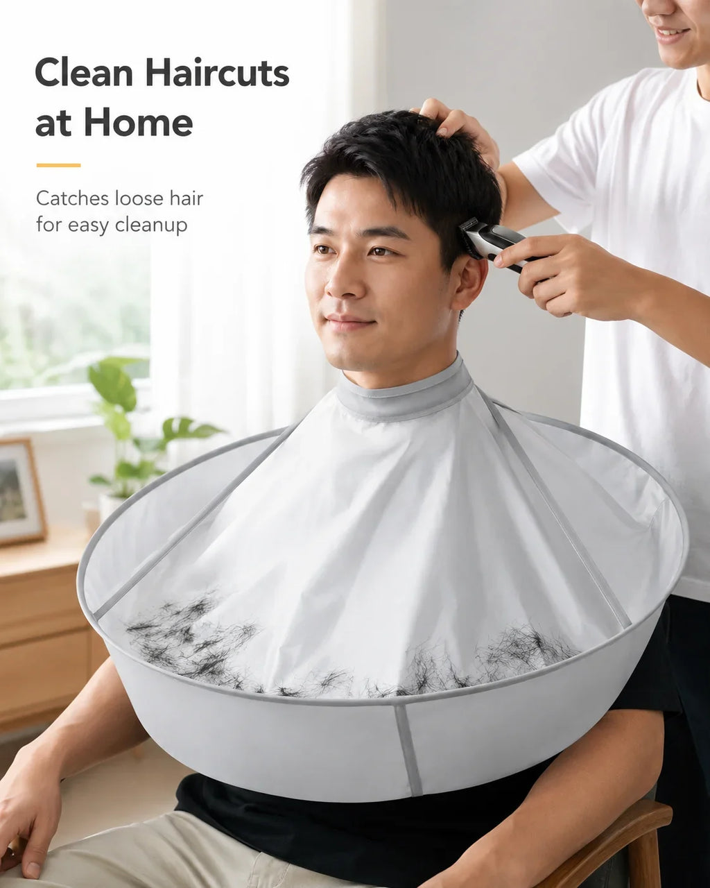 Barber Cape for Hair Cutting, Hairdressing Apron for Adults, Hair Coloring Cape with Velcro Closure