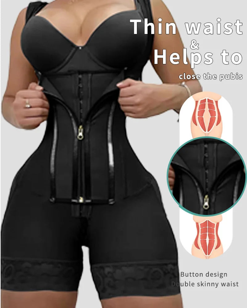 Fajas Colombianas Girdle Shapewear Abdomen Control Reducing Body Shaper High Compression Waist Trainer Slimming Bodysuits Corset