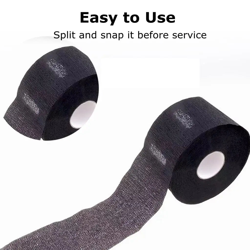 Barber Professional Black Neck Paper Barber Disposable Tissue Collar Tapes Salon Hairdressing Necks Covering Tools Accessories