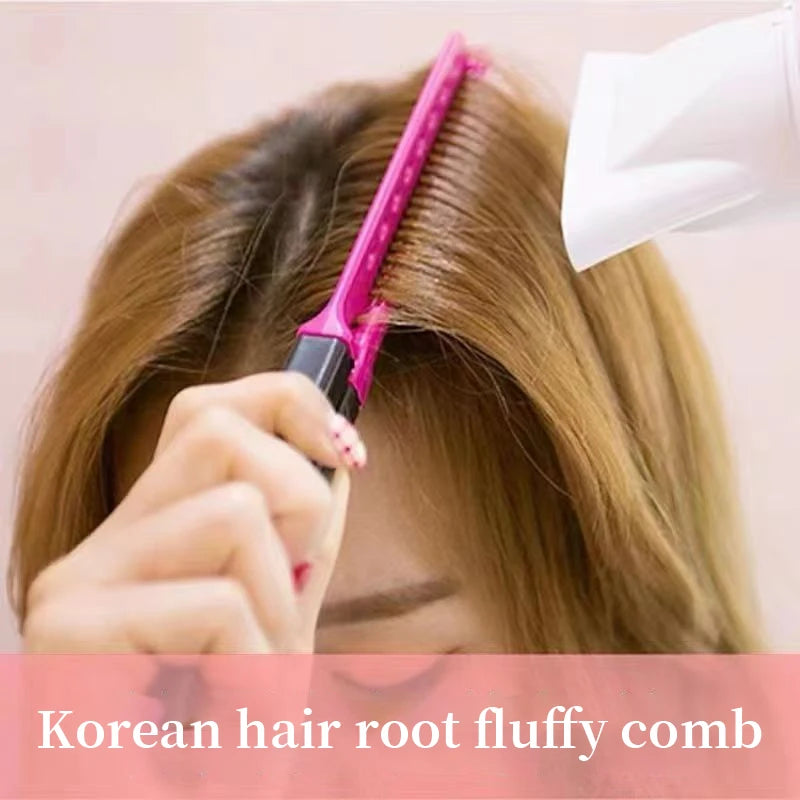Barber V Type Hair Straightener Comb Anti-static Salon Hairdressing Brush Comb Folding Styling Tools Hair Comb Clip Women