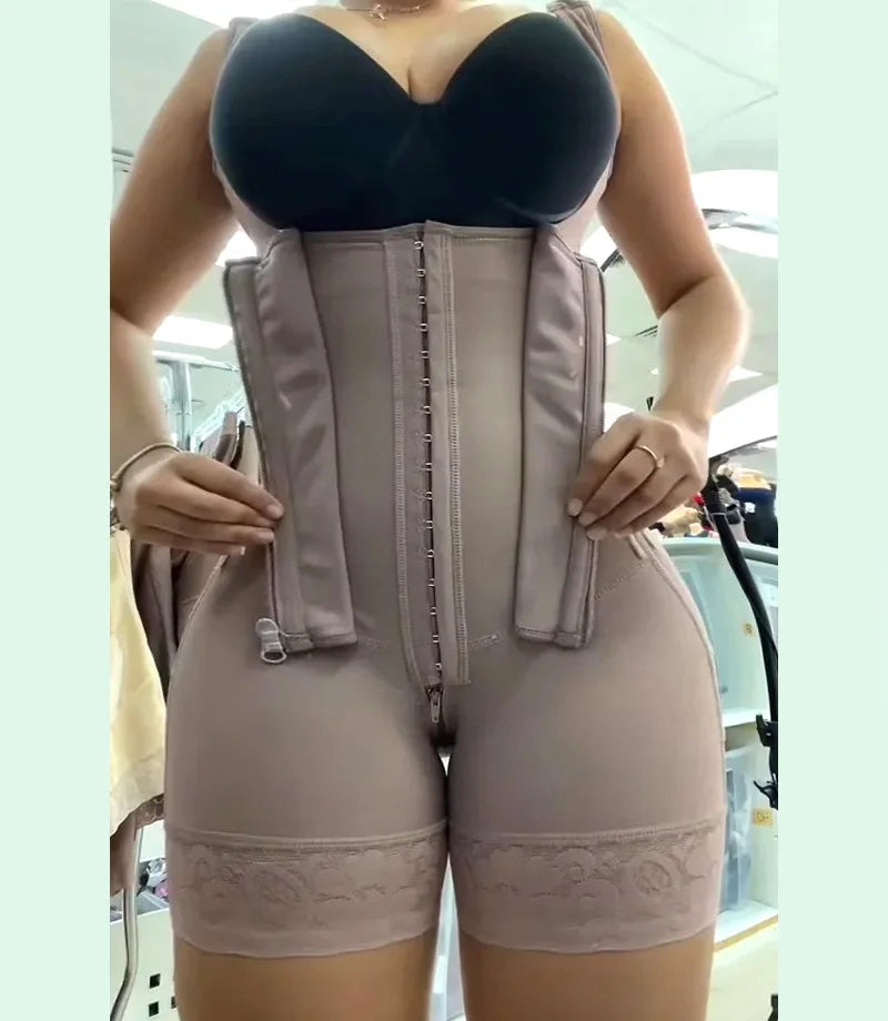 Fajas Colombianas Girdle Shapewear Abdomen Control Reducing Body Shaper High Compression Waist Trainer Slimming Bodysuits Corset