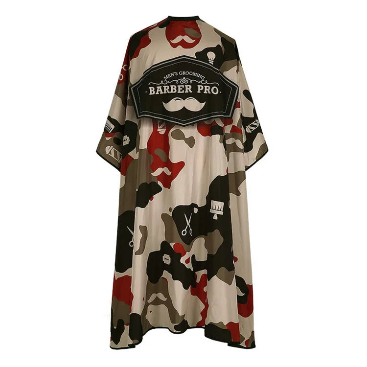 Home Barber Essentials: Barber Pro 4color Print Haircutting Apron With Shears Pocket