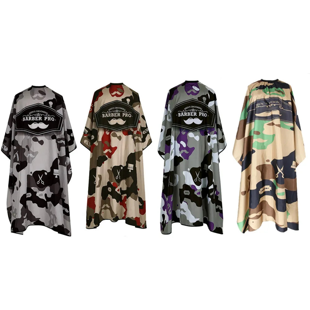 Home Barber Essentials: Barber Pro 4color Print Haircutting Apron With Shears Pocket